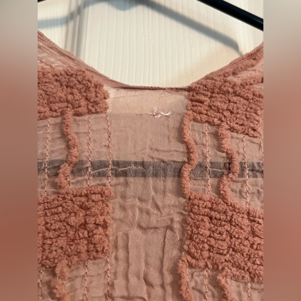 Textured Kimono One Size Blush Pink - Picture 7 of 7